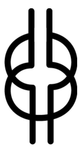 Black symbol on a white background Nyansapo 