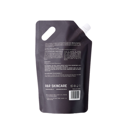 Sustainable Shea Body Oil Refill Pouch: Deep Hydration, Luminous Glow, Natural Scents