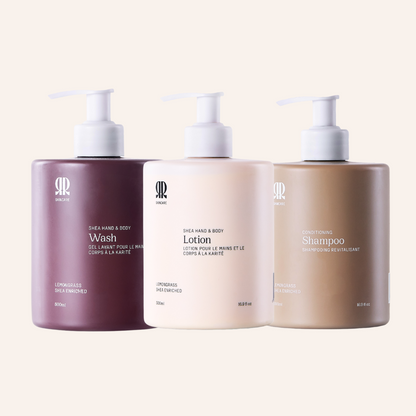 Luxury R&R Skincare Hospitality Collection: Body Wash, Lotion, Shampoo Trio