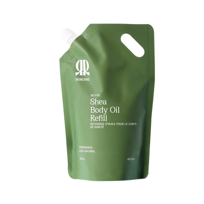 Sustainable Shea Body Oil Refill Pouch: Deep Hydration, Luminous Glow, Natural Scents