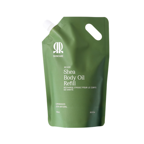 Sustainable Shea Body Oil Refill Pouch: Deep Hydration, Luminous Glow, Natural Scents