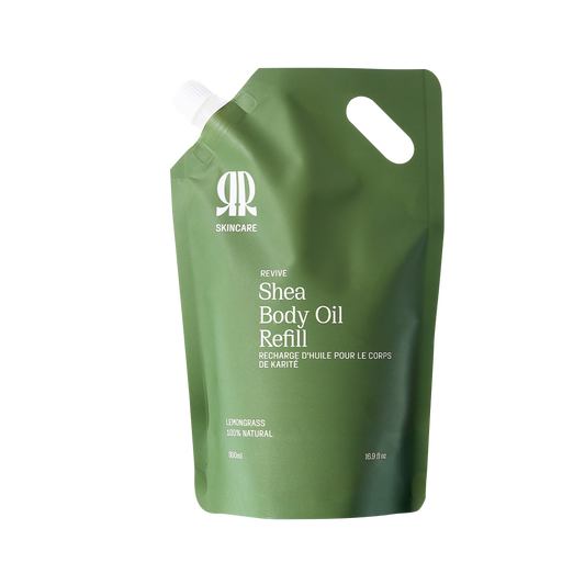 Sustainable Shea Body Oil Refill Pouch: Deep Hydration, Luminous Glow, Natural Scents